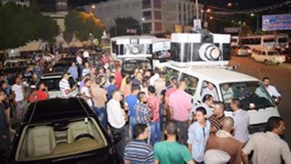 موكب أحد مرشحى البرلمان يتسبب بحالة  من الاختناق المروري بأسيوط  