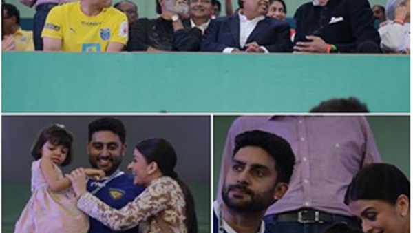 بالصورة..أميتاب باتشان يحضر افتتاح الدورى الهندى لكرة القدم  