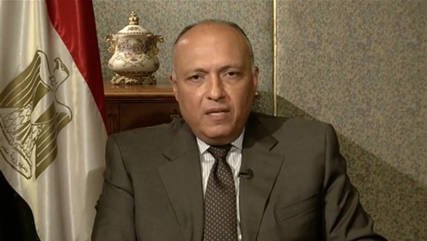 «شكري» : مصر تدعم المبادرة الفرنسية  بين فسلطين وإسرائيل