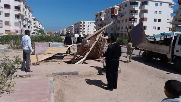 إزالة 494 إشغالاً ثابتاً ومتحركاً بالبحيرة