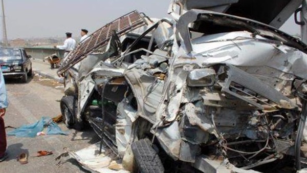 مصرع واصابة 5 أشخاص فى حادث سير بالبحيرة
