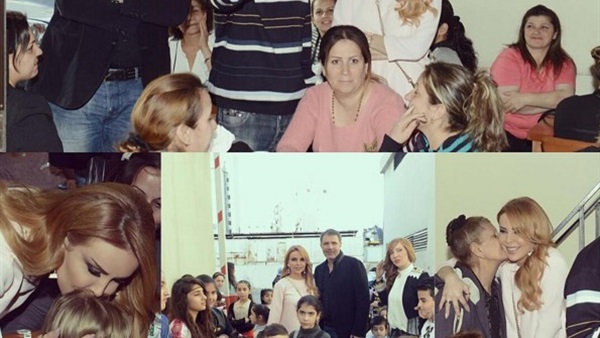 رولا سعد في زيارة لإحدى دور الأيتام