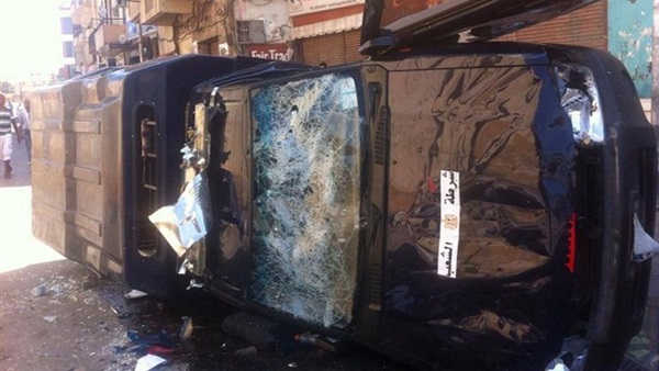 مصرع مجند وإصابة 5 في انقلاب سيارة شرطة بالدقهلية
