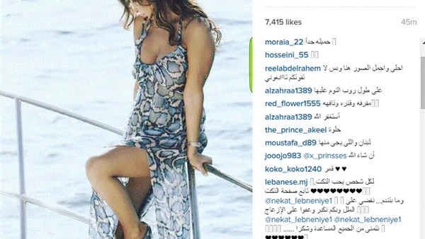 بالصور.. متابعون يسبون «اليسا» بسبب تعريها علي البحر 