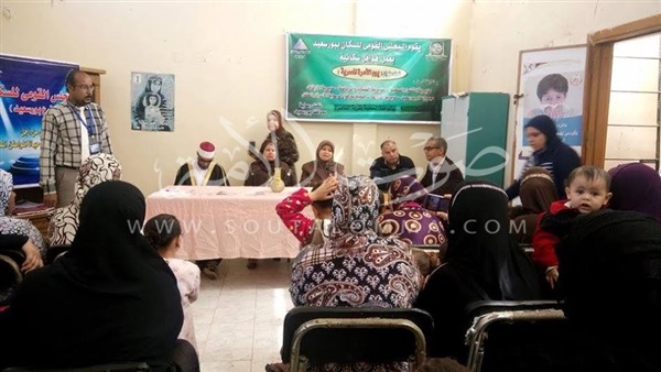 بالصور..اعلام بورسعيد يشارك في القافلة السكانية لأهالي«المناصرة»