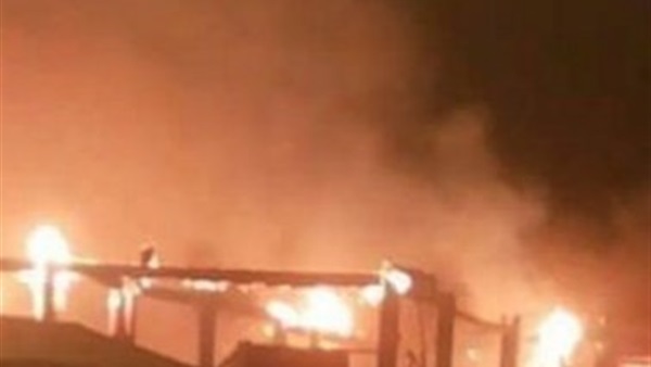 حريق هائل يلتهم كافيتريا «ألف ليلة وليلة» بالسويس