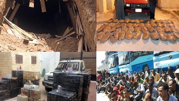 حرس الحدود تضبط 3 طن  بانجو وتدمر 12 نفق   