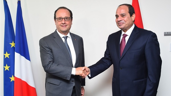 انتهاء جلسة المباحاثات المصرية بين السيسي وهولاند 