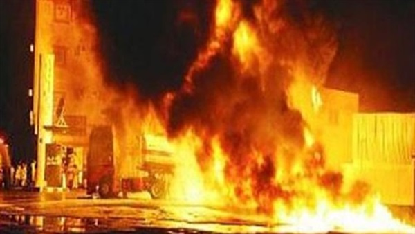 6 سيارات إطفاء للسيطرة على حريق شركة بترول بالإسكندرية 