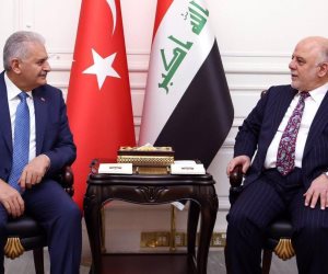 رئيس الوزراء التركى للعبادي: لن أسمح بتعكير أجواء العلاقاتِ مع العراق