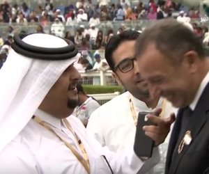 أمير دبي يستقبل الخطيب علي هامش كأس العالم للخيول