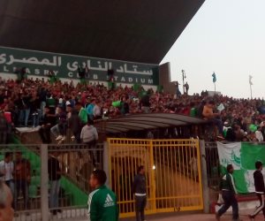 بالصور.. انطلاق مران المصري باستاد بورسعيد بدقيقة حداد على شهداء الأهلي 