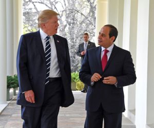 السفارة الأمريكية بالقاهرة تنشر جانبا من لقاء السيسي وترامب