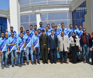 طلاب جامعة المنيا في زيارة إلى الكلية الحربية