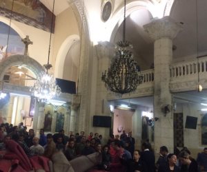 «صوت الأمة» ينشر صورا جديدة من داخل كنيسة مارجرجس بعد الحادث الإرهابي