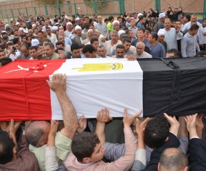 جنازة عسكرية لشهيد العريش عامر إبراهيم عامر بمسقط رأسه بزفتى