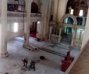 بدء أعمال ترميم كنيسة مارجرجس بطنطا (صور)
