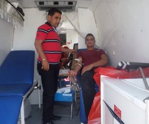 أوقاف شمال سيناء تنظم حملة للتبرع بالدم في مدينة بئر العبد (صور )