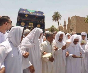 مسيرة احتفالية بمولد «أبوالحجاج» في الأقصر تنطلق من أمام مسجده (صور)