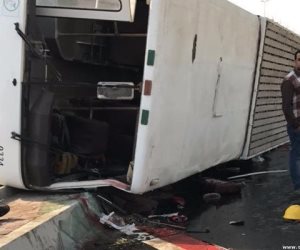 إصابة 15 مواطنا في انقلاب «باص» بطريق البحر الأحمر