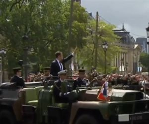 فرنسا تنتظر ماكرون في الشانزليزيه والرئيس يصل على مركبة عسكرية