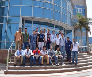 مصر للطيران للصيانة والأعمال تستضيف طلاب جامعة فاروس (صور)