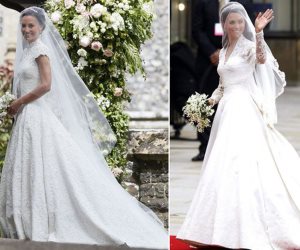 بالصور.. فستان الزفاف وحاملي الورود والقبلة الأولى أبرز الاختلافات بين فرح بيبا وشقيقتها كيت