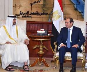 «الرئاسة» تكشف تفاصيل لقاء السيسي ومحمد بن زايد (صور)