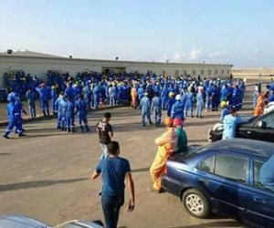 تجمهر عمال حقل «ظهر» ببورسعيد اعتراضاً على أجازة العيد