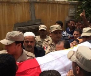 كفر الشيخ تشيع جثمان أمين شرطة استشهد بالعريش