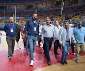 وزير الرياضة يطمئن على الاستعدادات النهائية لمونديال كأس العالم لشباب السلة (صور)