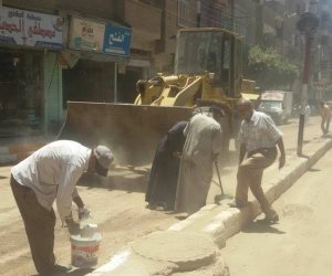 حملة نظافة بمحيط مدارس الجيزة استعدادا لانتخابات الرئاسة (صور)