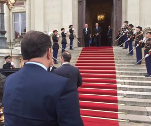 وزير الخارجية الفرنسي يستقبل سامح شكري(صورة) 