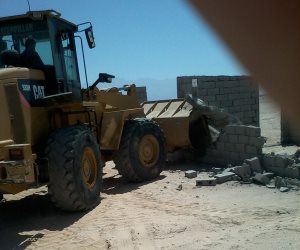 حملة مكبرة بطور سيناء لإزالة 2000 متر بوادي ميعر بقرية الوادي