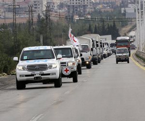 تابعة للأمم المتحدة.. مسلحون يعترضون طريق قافلة مساعدات إنسانية فى ريف دمشق السورية
