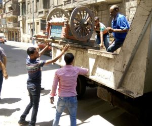 حملات لإزالة البناء المخالف بحي وسط الإسكندرية (صور)