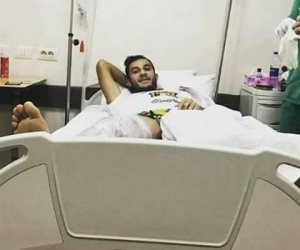 أحمد أيمن منصور يستعد لإجراء الرباط الصليبي داخل غرفة العمليات (صورة)