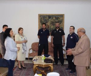 بالصور .. السفارة المصرية بالبحرين تحتفل بمنتخب شباب الطائرة