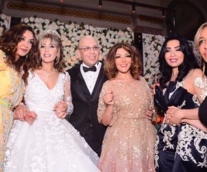 نجوم الفن والرياضة في زفاف المطربة جنات ومحمد عثمان بتوقيع حماقي (صور)