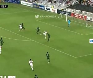 شوط أول «ناري» بين السعودية والإمارات بتصفيات كأس العالم (فيديو)