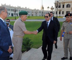 الرئيس السيسي يصل مسجد محمد كريم بالإسكندرية لأداء صلاة عيد الأضحى