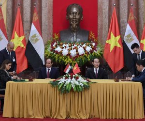 السيسي ونظيره الفيتنامي يشهدان توقيع عدد من اتفاقيات التعاون الثنائي (صور)