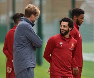 محمد صلاح في تدريبات ليفربول اليوم (صور)