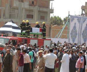 السكرتير العام ومدير الأمن يشهدان جنازة مهيبة لشهيد سيناء بالمنوفية