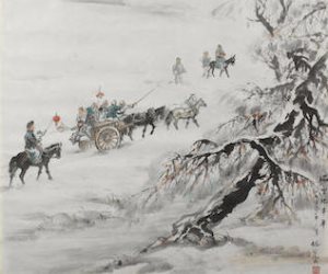 عائد في الثلج.. لوحة صينية تباع بـ 355 ألف دولار (صور)