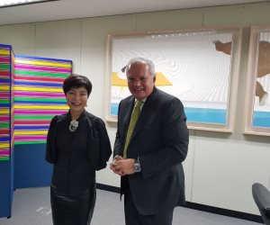 العرابي يلتقي نائبة وزيرة خارجية كوريا الجنوبية ويسلمها رسالة السيسي