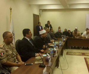 بدء المؤتمر الصحفي ولقاء وزير الأوقاف بالأئمة والدعاة بديوان عام محافظة بني سويف (صور)