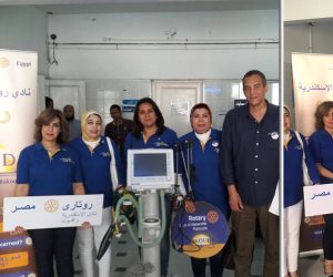 "روتاري راقودة" يهدي مستشفى الصدر بالإسكندرية جهاز تنفس صناعي ( صور  )