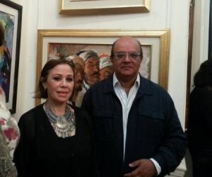 غادة أبو حديد تشارك في معرض حوار الألوان بالهناجر 