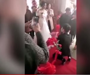 عروس غاضبة تغير رأيها يوم الزفاف وتحرج عريسها (فيديو)